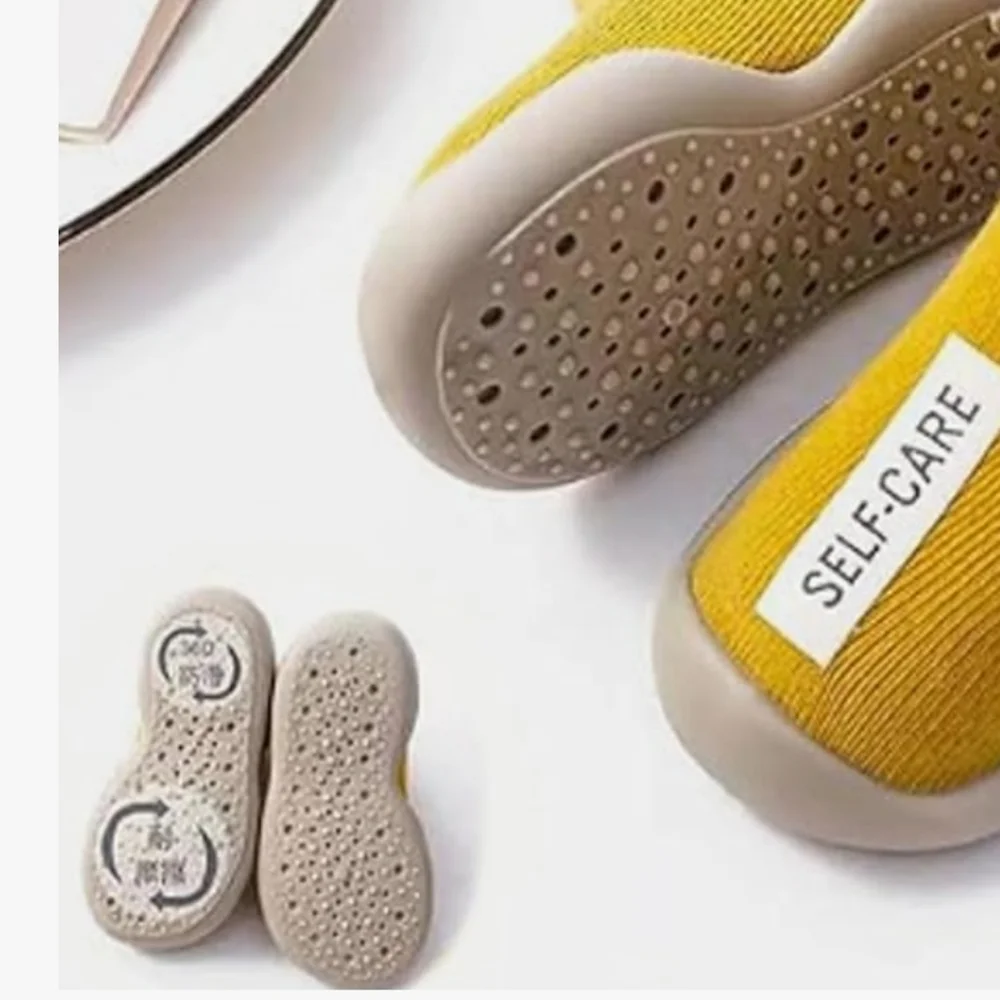 Baby Sock Shoes Toddler Non Slip Soft Rubber Sole Slippers First Walking 18-24M